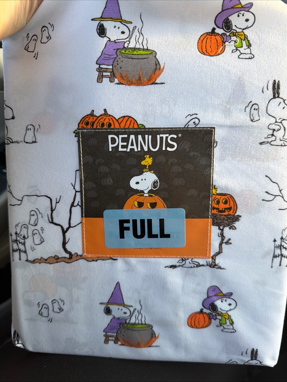 NEW Peanuts Halloween Snoopy Woodstock FULL Sheet Set White Berkshire 4PC 2026.